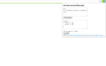 chrome-unserialize-php