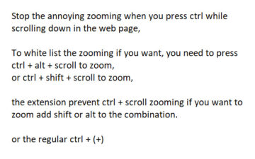 Stop annoying ctrl + scroll Zoom