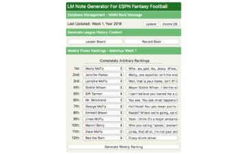 LM Note Generator For ESPN Fantasy Football