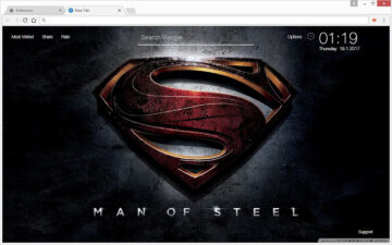 Superman Man Of Steel Wallpaper Custom NewTab