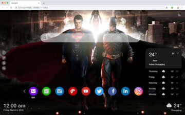Batman v SupermanPop Movie HD New Tabs Theme