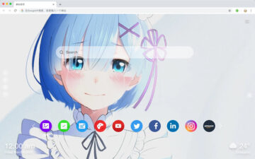 Re anime HD New tab page Theme