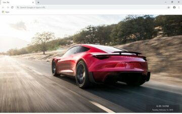 Tesla Roadster New Tab Theme