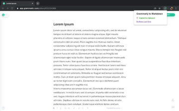 Grammarly to Markdown