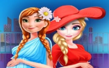 Elsa and Anna Pregnant Mall Shopping