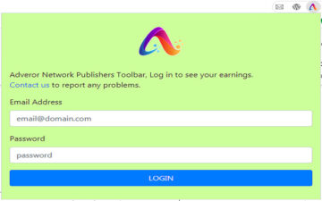 Adveror Publishers Toolbar