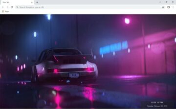 Neon Car New Tab & Wallpapers Collection