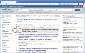 PubMed Citation Manager Shortcut
