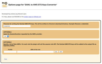 SAML to AWS STS Keys Conversion