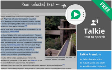 Talkie: text-to-speech, many languages!