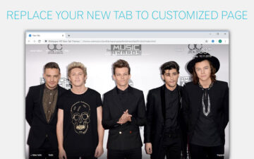One Direction Custom New Tab by freeaddon.com