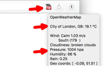 Weather in Toolbar (OpenWeatherMap™)