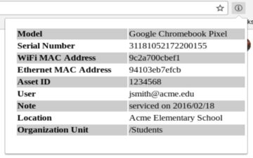 Chrome Device Info
