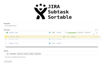 JIRA Subtask Sortable