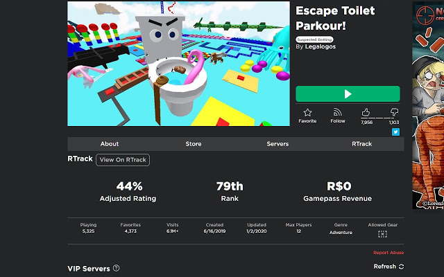 Roblox Revenue Rating Stats Rtrack Browser Addons Google Chrome Extensions - google chrome roblox laggy