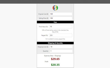 eBay Profit Calculator