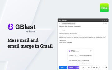 GBlast by Snov.io: Mass email merge in Gmail