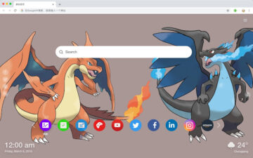 Fire-breathing Fire Anime HD New Tabs Theme