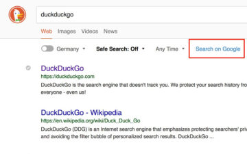 DuckDuckGo: Search on Google