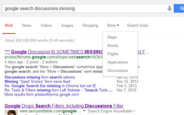 Discussions button for Google Search™