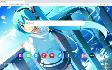 Hatsune Miku Popular Anime HD New Tabs Theme