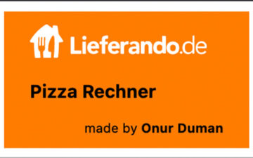 Lieferando - Pizza Rechner