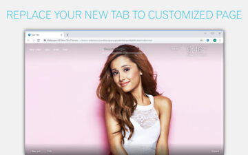Ariana Grande Custom New Tab by freeaddon.com