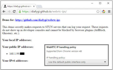 WebRTC Leak Prevent Toggle