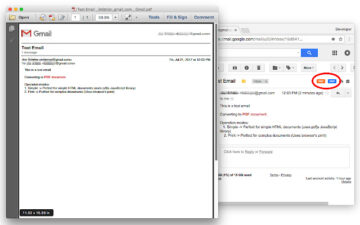 Convert Gmail™ to PDF (locally)