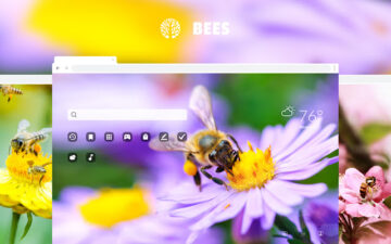 Bees HD Wallpaper New Tab Theme