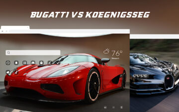 Bugatti vs Koenigsegg HD Wallpaper Theme