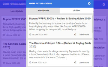 Water Filters Advisor - Update Lastest News