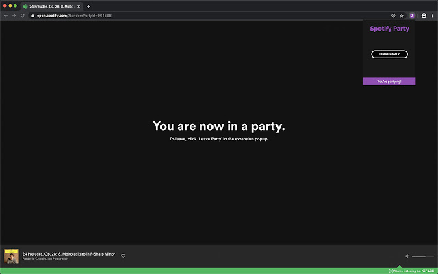 Spotify Party — Browser addons — Google Chrome extensions