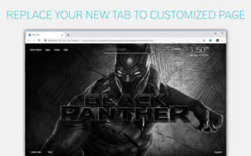 Black Panther Custom New Tab by freeaddon.com