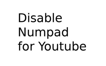 Disable Numpad for Youtube