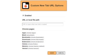 Custom New Tab URL