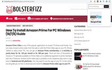 Amazon Prime Video App for PC- Guide