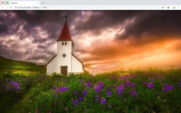 Lupine Hot  HD Landscape New Tabs Theme