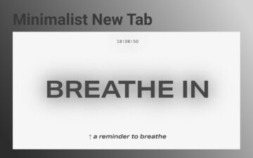 BREATHE - minimalist New Tab