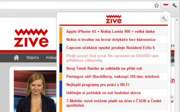 Živě.cz pro Google Chrome™