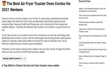 Best Air Fryer Toaster Oven Combo