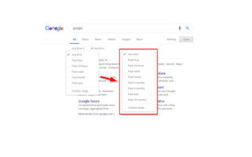 Google Search date range shortcut