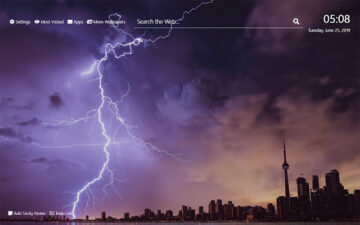 Thunderstorm & Lightning Wallpaper HD New Tab