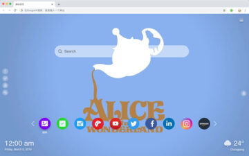 Alice in Wonderland New Tab Page HD Pop Theme