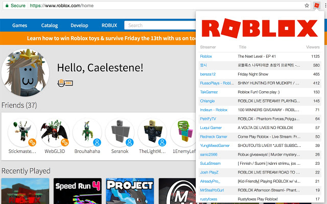 Roblox Stream Browser Browser Addons Google Chrome Extensions - roblox addons chrome