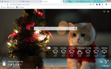 Christmas Cats New Tab, Wallpapers HD