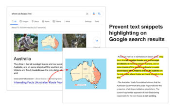 Disable Google Search Text Highlights