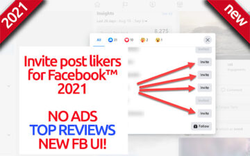 Invite post likers for Facebook™ - 2021