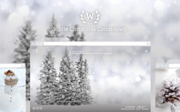 White Christmas Countdown HD Wallpapers Theme