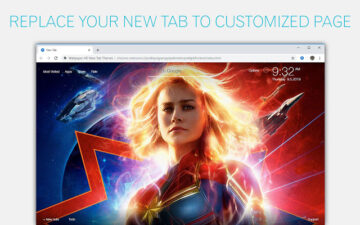 Captain Marvel Custom New Tab - freeaddon.com